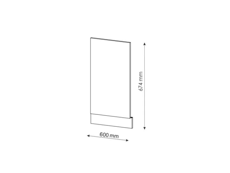 Einbauküchen<Vicco Frontblende Fame-Line Goldkraft /Weiß 60 cm AP
