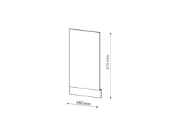 Vicco Frontblende Fame-Line Goldkraft /Anthrazit 45 cm ohne Arbeitsplatte< Einbauküchen