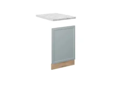Küchenschränke<Vicco Frontblende Fame-Line Hellblau-grau 45 cm AP Marmor