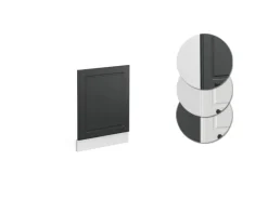 New Vicco Frontblende R-Line Anthrazit Landhaus/Weiß 45 cm ohne Arbeitsplatte Anthrazitgrau