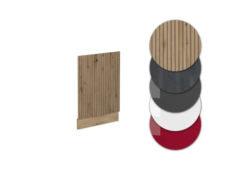Vicco Frontblende R-Line Artisan-Eiche/Goldkraft Eiche 45 cm ohne Arbeitsplatte mit Goldkraft Eiche Korpus< Einbauküchen