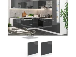 Einbauküchen<Vicco Frontblende R-Line Hochglanz/Weiß 60 cm ohne Arbeitsplatte