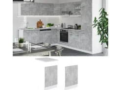 Einbauküchen<Vicco Frontblende R-Line Geschirrspüler Fronttür /Weiß 45 cm ohne Arbeitsplatte