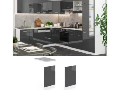 Online Vicco Frontblende R-Line Geschirrspüler Fronttür Hochglanz/Weiß 45 cm AP Eiche Anthrazit