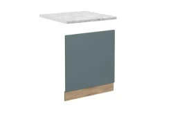 Clearance Vicco Frontblende R-Line Geschirrspüler Fronttür Blau-Grau/Goldkraft Eiche AP Marmor Blaugrau