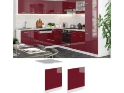 Online Vicco Frontblende R-Line Geschirrspüler Fronttür /Weiß 60 cm ohne Arbeitsplatte Rot