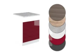Online Vicco Frontblende R-Line Geschirrspüler Fronttür /Weiß 60 cm ohne Arbeitsplatte Rot