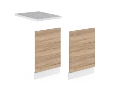 Discount Vicco Frontblende R-Line Geschirrspüler Fronttür Sonoma/Weiß 45 cm ohne Arbeitsplatte Sonoma Eiche