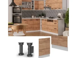 Einbauküchen<Vicco Frontblende R-Line Geschirrspüler Fronttür Goldkraft 45 cm ohne Arbeitsplatte