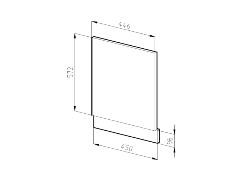 Vicco Frontblende R-Line Geschirrspüler Fronttür Anthrazit Landhaus/Weiß 45 cm AP Marmor< Einbauküchen