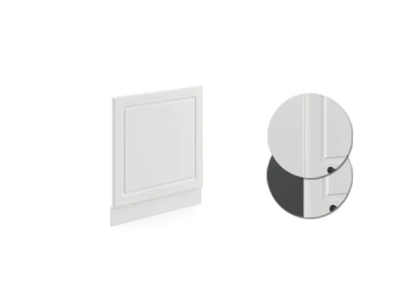 New Vicco Frontblende R-Line Geschirrspüler Fronttür Landhaus/ 60 cm ohne Arbeitsplatte Weiß