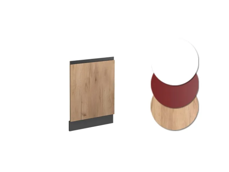 Einbauküchen|Küchenschränke<Vicco Frontblende R-Line Goldkraft /Anthrazit 45 cm J-Shape ohne Arbeitsplatte