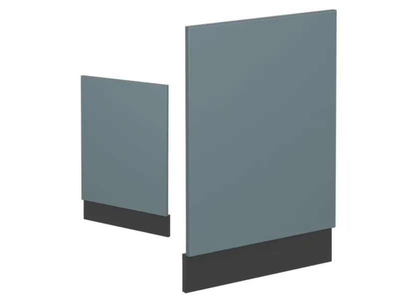 Einbauküchen<Vicco Frontblende R-Line Geschirrspüler Fronttür Blau-Grau/Anthrazit AP Marmor