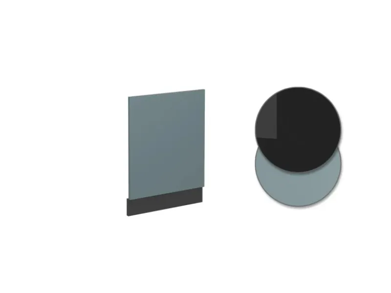 Einbauküchen<Vicco Frontblende R-Line Geschirrspüler Fronttür Blau-Grau/Anthrazit AP Marmor