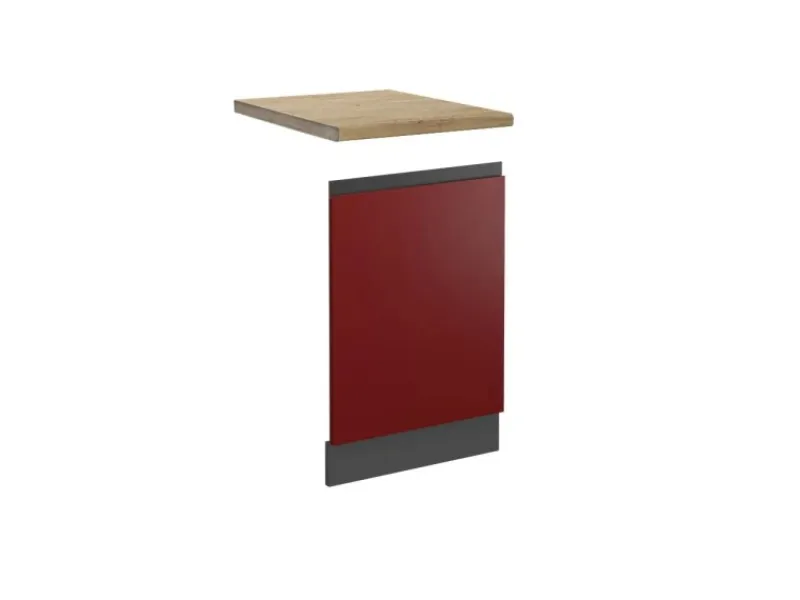 Vicco Frontblende R-Line Geschirrspüler Fronttür /Anthrazit 45 cm AP Eiche< Einbauküchen