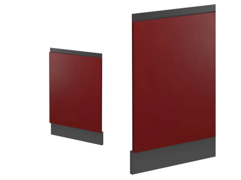Vicco Frontblende R-Line Geschirrspüler Fronttür /Anthrazit 45 cm AP Eiche< Einbauküchen