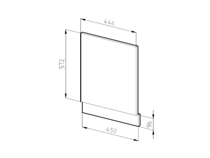 Discount Vicco Frontblende R-Line Geschirrspüler Fronttür /Weiß 45 cm AP Marmor Beton