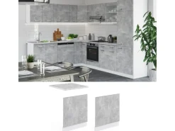 Online Vicco Frontblende R-Line Geschirrspüler Fronttür /Weiß 60 cm ohne Arbeitsplatte Beton