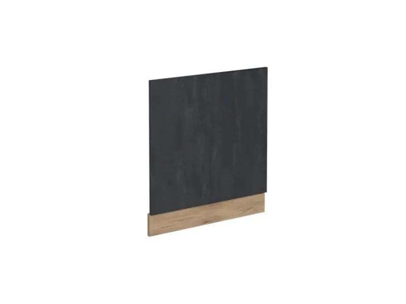 Einbauküchen<Vicco Frontblende R-Line Schwarz Beton/Goldkraft Eiche 60 cm ohne Arbeitsplatte