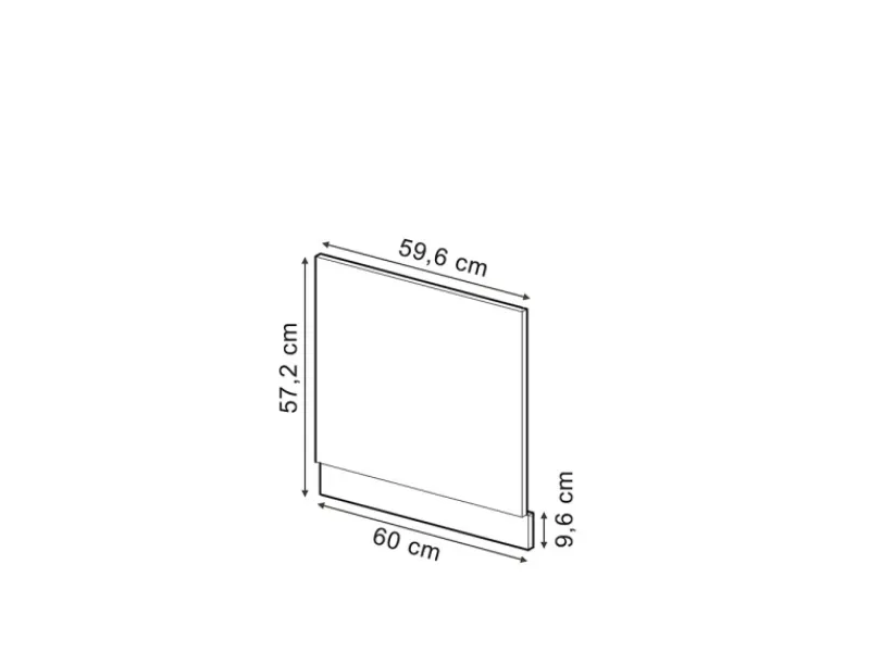 Einbauküchen<Vicco Frontblende R-Line Schwarz Beton/Goldkraft Eiche 60 cm ohne Arbeitsplatte