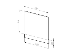 Hot Vicco Frontblende R-Line Landhaus/Anthrazit 60 cm ohne Arbeitsplatte Weiß