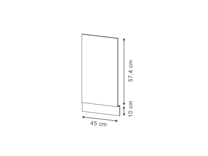 Einbauküchen<Vicco Geschirrspülblende Fame-Line Eiche Paneel 45 cm