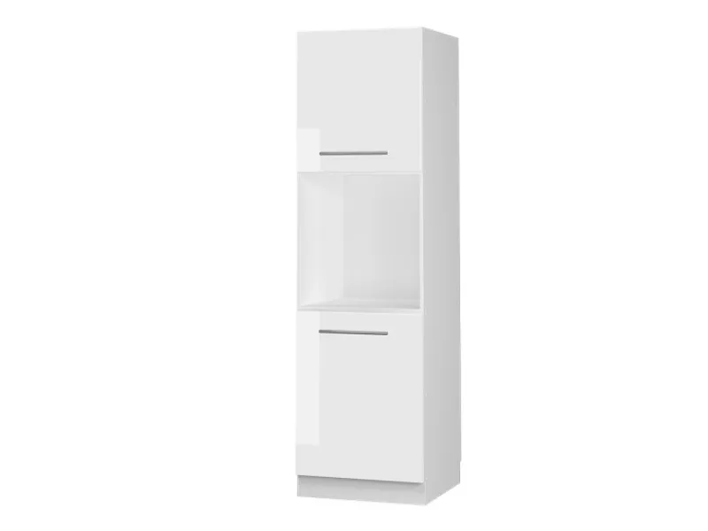 Vicco Herdumbauschrank Fame-Line Hochglanz/ 60 cm mit Offenem Regal< Kühlschränke|Kochfelder