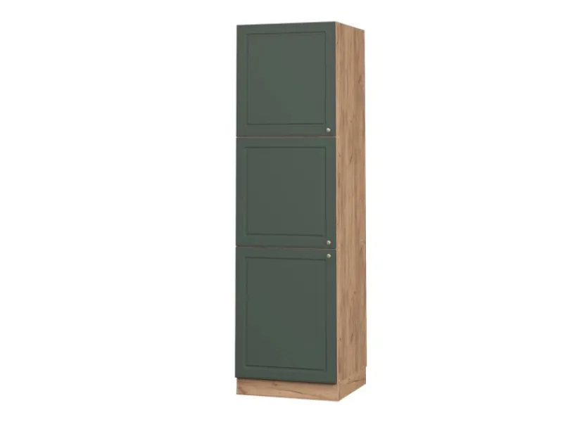 Outlet Vicco Herdumbauschrank Fame-Line Grün-Gold Landhaus/Goldkraft Eiche 60 cm Dunkelgrün