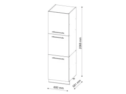 Outlet Vicco Herdumbauschrank Fame-Line Grün-Gold Landhaus/Goldkraft Eiche 60 cm Dunkelgrün