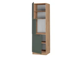 Outlet Vicco Herdumbauschrank Fame-Line Grün-Gold Landhaus/Goldkraft Eiche 60 cm Dunkelgrün