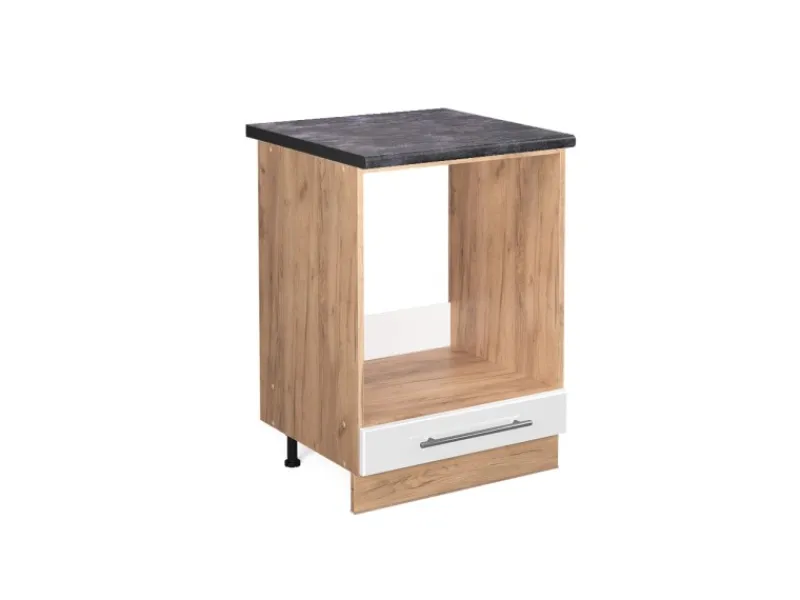 Online Vicco Herdumbauschrank Fame-Line Hochglanz/Goldkraft Eiche 60 cm AP Anthrazit Weiß
