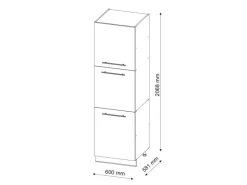 Vicco Herdumbauschrank Fame-Line Herdschrank Grün-Gold Landhaus/Weiß 60 cm< Herde