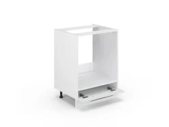 Herde<Vicco Herdumbauschrank Fame-Line Hochglanz/ 60 cm AP Anthrazit