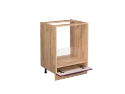 Einbauküchen<Vicco Herdumbauschrank Fame-Line Bordeaux Hochglanz/Goldkraft Eiche 60 cm ohne Arbeitsplatte