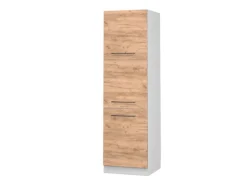 Kochfelder<Vicco Herdumbauschrank Fame-Line Herdschrank Goldkraft /Weiß 60 cm