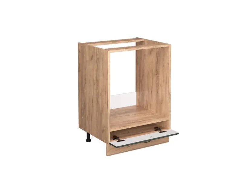 Clearance Vicco Herdumbauschrank Fame-Line Grün-Gold Landhaus/Goldkraft Eiche 60 cm ohne Arbeitsplatte Dunkelgrün