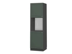 Küchenschränke<Vicco Herdumbauschrank Fame-Line Grün-Gold Landhaus/Anthrazit 60 cm Offen