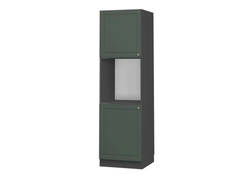 Küchenschränke<Vicco Herdumbauschrank Fame-Line Grün-Gold Landhaus/Anthrazit 60 cm Offen