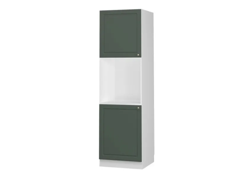 Vicco Herdumbauschrank Fame-Line Herdschrank Grün-Gold Landhaus/Weiß 60 cm Offen< Einbauküchen