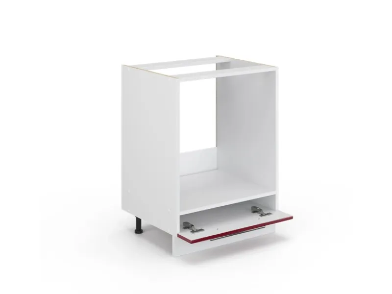 Vicco Herdumbauschrank Fame-Line Bordeaux Hochglanz/Weiß 60 cm ohne Arbeitsplatte< Einbauküchen