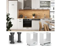 Sale Vicco Herdumbauschrank Fame-Line Landhaus/ 60 cm ohne Arbeitsplatte Weiß