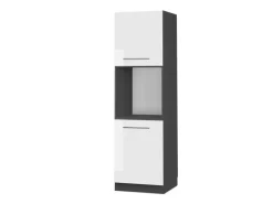 Vicco Herdumbauschrank Fame-Line Hochglanz/Anthrazit 60 cm Offen< Pantryküchen