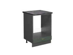 Einbauküchen<Vicco Herdumbauschrank Fame-Line Grün-Gold Landhaus/Anthrazit 60 cm AP Anthrazit