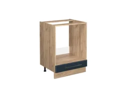 Vicco Herdumbauschrank Fame-Line Hochglanz/Goldkraft Eiche 60 cm ohne Arbeitsplatte< Single-Küchen|Pantryküchen