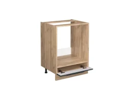 Vicco Herdumbauschrank Fame-Line Hochglanz/Goldkraft Eiche 60 cm ohne Arbeitsplatte< Single-Küchen|Pantryküchen