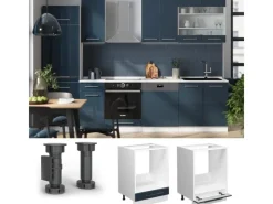 Vicco Herdumbauschrank Fame-Line Hochglanz/Weiß 60 cm ohne Arbeitsplatte< Einbauküchen