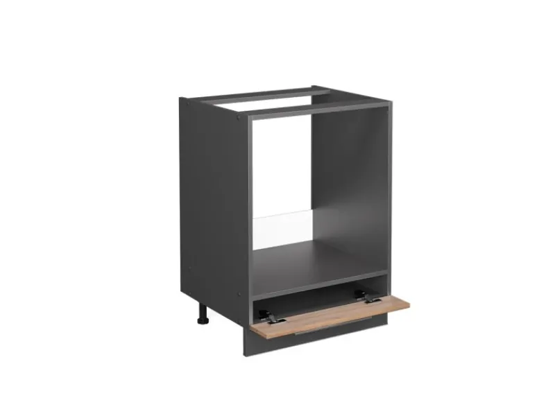 Vicco Herdumbauschrank Fame-Line Goldkraft /Anthrazit 60 cm ohne Arbeitsplatte< Einbauküchen|Küchenschränke