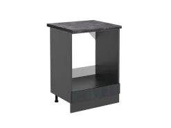 Kochfelder<Vicco Herdumbauschrank R-Line Schwarz Beton/Anthrazit 60 cm AP Anthrazit