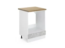 Sale Vicco Herdumbauschrank R-Line Herdschrank /Weiß 60 cm AP Eiche Beton