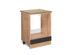Vicco Herdumbauschrank R-Line Hochglanz/Goldkraft Eiche 60 cm AP Eiche< Küchenschränke